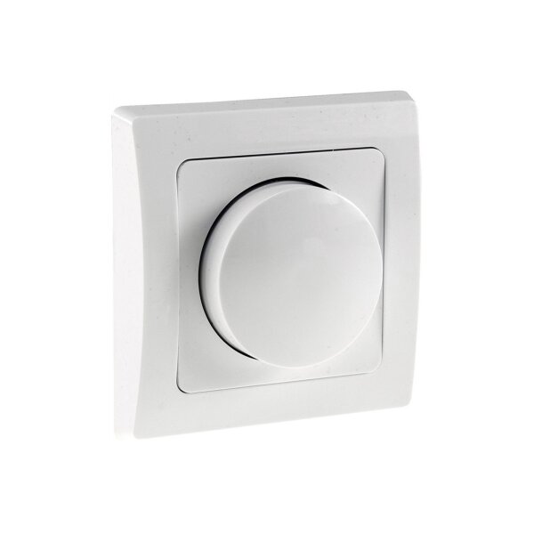 DELPHI Dimmer Weiß, 20–300W, Phasenanschnitt, 2-Draht, für Halogen, Glühlampen