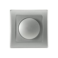 DELPHI LED Dimmer Silber, 3–60W, 2-Draht Technik, Phasenanschnitt, für LED und Halogen