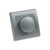 DELPHI LED Dimmer Silber, 3–60W, 2-Draht Technik, Phasenanschnitt, für LED und Halogen
