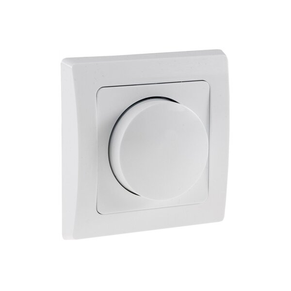 DELPHI LED Dimmer Weiß hochglänzend, 3–60W, Feineinstellung, 2-Draht Technik