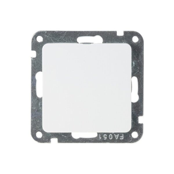 Blindabdeckung Weiß – DELPHI Blende für Steckdose & Schalter mit Metallträger