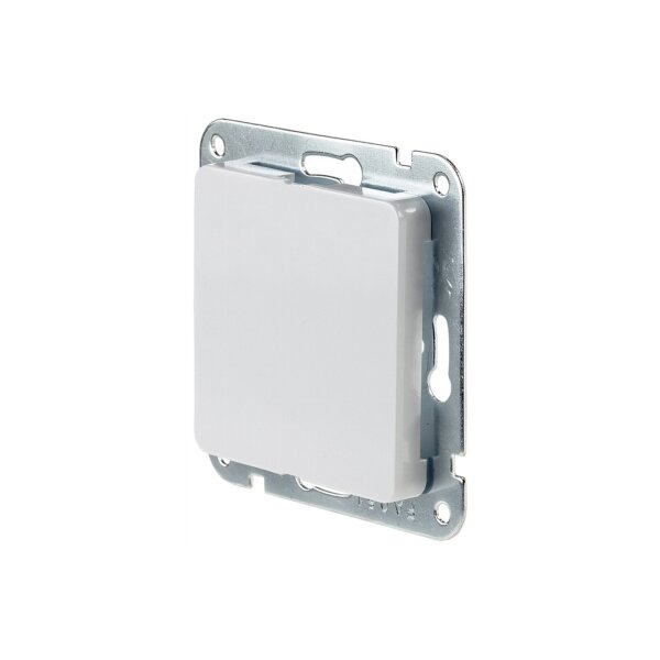 Blindabdeckung Weiß – DELPHI Blende für Steckdose & Schalter mit Metallträger