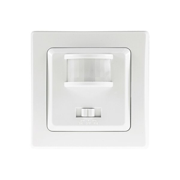 Delphi Bewegungsmelder 160° Unterputz Innen 3-Draht 7m Reichweite 230V UP-Melder Einsaztz 55x55mm Weiß