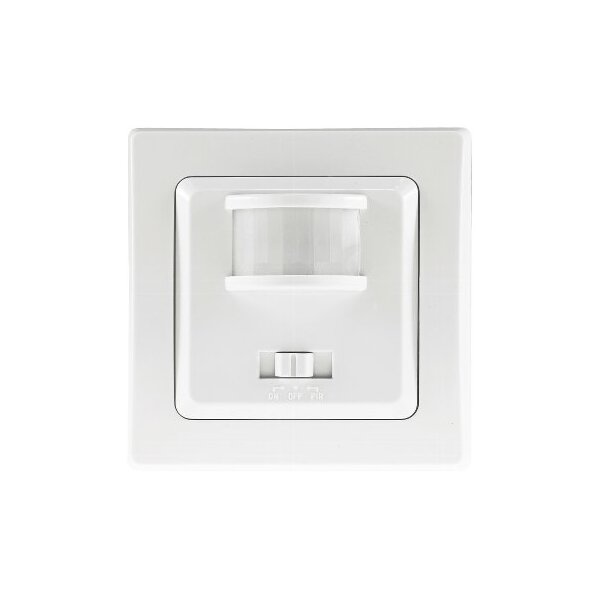 Delphi Bewegungsmelder 160° Unterputz Innen 3-Draht 7m Reichweite 230V UP-Melder Einsaztz 55x55mm Weiß