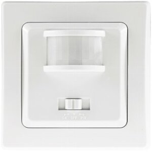Delphi Bewegungsmelder 160° Unterputz Innen 3-Draht 7m Reichweite 230V UP-Melder Einsaztz 55x55mm Weiß