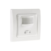 Delphi Bewegungsmelder 160° Unterputz Innen 3-Draht 7m Reichweite 230V UP-Melder Einsaztz 55x55mm Weiß