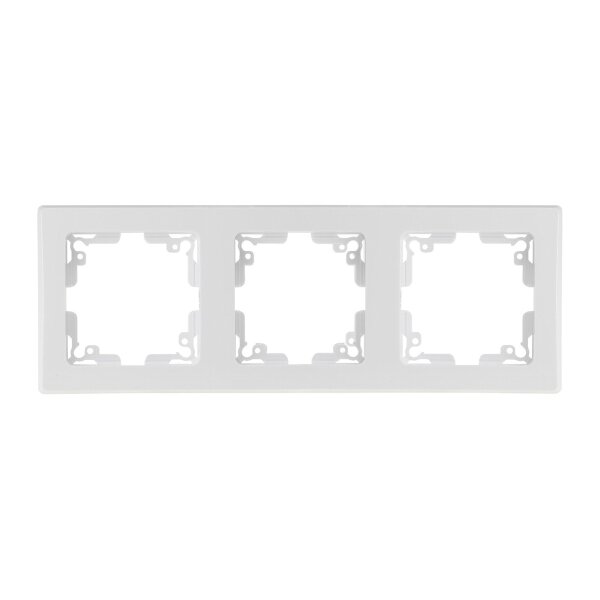 DELPHI 3-fach Rahmen Wand-Abdeckung Aufbau Weiß