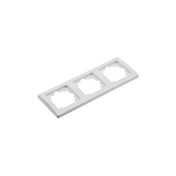 DELPHI 3-fach Rahmen Wand-Abdeckung Aufbau Weiß