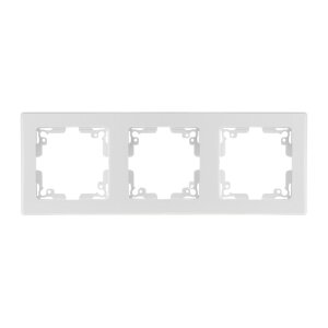DELPHI 3-fach Rahmen Wand-Abdeckung Aufbau Weiß