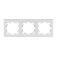 DELPHI 3-fach Rahmen Wand-Abdeckung Aufbau Weiß