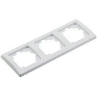 DELPHI 3-fach Rahmen Wand-Abdeckung Aufbau Weiß