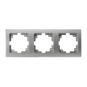 DELPHI 3-fach Rahmen Silber | Hochglanz | Längs-...