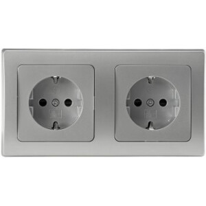 DELPHI 2-fach Steckdose Unterputz Einbau 2Stück 230V...