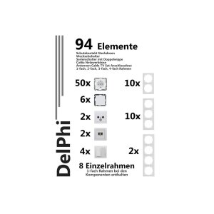 DELPHI Starter Kit 94 – Steckdosen, Schalter, TV...