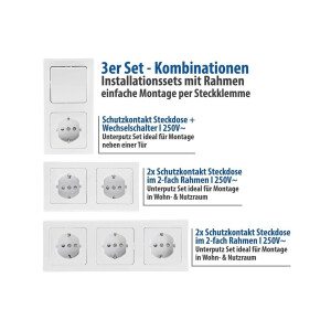 DELPHI Starter Kit 94 – Steckdosen, Schalter, TV & Netzwerkdosen im Komplettset