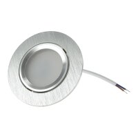 Decken Einbaustrahler 5Watt 390 Lumen Rund Schwenkbar Einbau Ø 68mm, Außen Ø 84mm Design Matt Edelstahl gebürstet