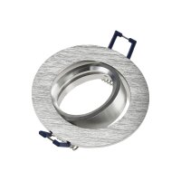 Decken Einbaustrahler 5Watt 390 Lumen Rund Schwenkbar Einbau Ø 68mm, Außen Ø 84mm Design Matt Edelstahl gebürstet