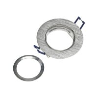 Decken Einbaustrahler 5Watt 390 Lumen Rund Schwenkbar Einbau Ø 68mm, Außen Ø 84mm Design Matt Edelstahl gebürstet