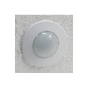 Decken Einbau Bewegungsmelder 360° flach LED geeignet einstellbar 8m Reichweite 230V Mit Aufbaurahmen Weiß