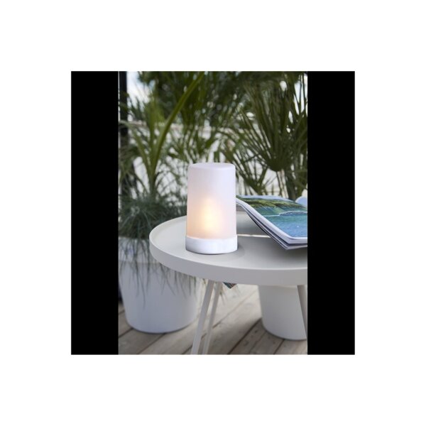 LED Stumpenkerze Flame Candle – flackernde LED Kerze mit Timer für Innen & Außen IP44