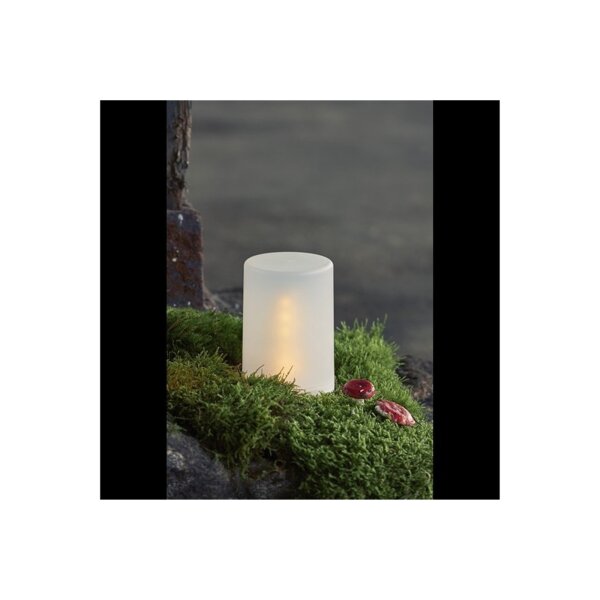 LED Stumpenkerze Flame Candle – flackernde LED Kerze mit Timer für Innen & Außen IP44
