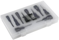 ChiliTec Steckschlüssel Bitsatz 10-teilig mit Magnet Halter I 10 Größen 6, 7, 8, 9, 10, 11, 12, 13, 14, 15mm I Starker Halt I Sechskant Bit I Chrom-Vanadium