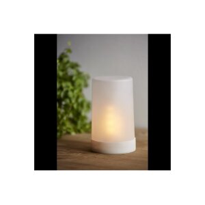 LED Stumpenkerze Flame Candle – flackernde LED Kerze mit Timer für Innen & Außen IP44