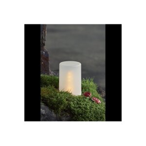 LED Stumpenkerze Flame Candle – flackernde LED Kerze mit Timer für Innen & Außen IP44