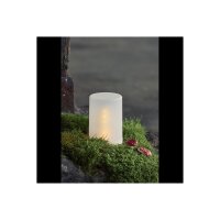 LED Stumpenkerze Flame Candle – flackernde LED Kerze mit Timer für Innen & Außen IP44