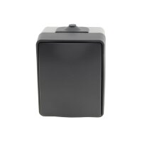 ChiliTec Taster Feuchtraum IP54 Aufputz 250V~/ 10A 2300W gummierte Kabeleinführung 77x62x55mm Grau