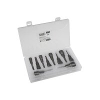 ChiliTec Steckschlüssel Bitsatz 10-teilig mit Magnet Halter I 10 Größen 6, 7, 8, 9, 10, 11, 12, 13, 14, 15mm I Starker Halt I Sechskant Bit I Chrom-Vanadium