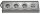 3-fach Steckdosenblock Edelstahl 2x USB 90° für Eck-& Aufbaumontage, 1,9m Kabel