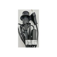 E27 Lampenfassung mit Kabel Schalter 3,4m Zuleitung Schnurschalter I inkl. Montagering Ø 40mm für Lampenschirm Papier Leuchten Stern Lampen Schwarz