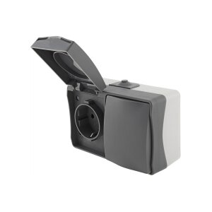 ChiliTec Steckdose Schalter Kombination Aufputz IP54...