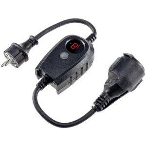 ChiliTec Steckdose mit Dämmerungssensor IP44 Aussen 230V Dämmerungsschalter Zwischenstecker mit Timer 2300Watt automatische Schaltung bei Dämmerung