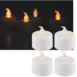 LED Teelichter 4er Set mit Luftzugsensor – an-...