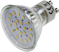 LED Strahler GU10 "H40 SMD" 120°, 3000k, 330lm, 230V/3W, warmweiß