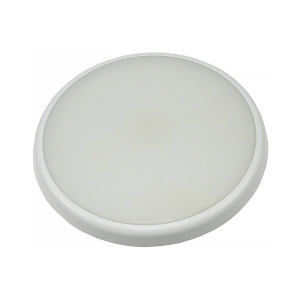 ChiliTec LED Deckenlampe mit 360° HF Bewegungsmelder 22W IP54 Ø30cm 40mm Flache Deckenleuchte mit Präsenzmelder 1-8m Reichweite Tageslichtsensor Matte Abdeckung