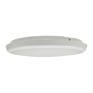 ChiliTec LED Deckenlampe mit 360° HF Bewegungsmelder 22W IP54 Ø30cm 40mm Flache Deckenleuchte mit Präsenzmelder 1-8m Reichweite Tageslichtsensor Matte Abdeckung