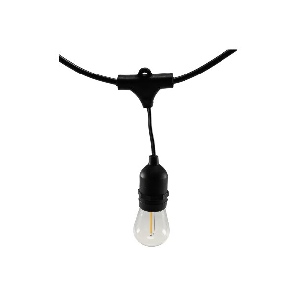 Biergarten-Lichterkette 14?m – 15x E27 Filament, warmweiß, IP65