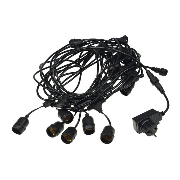Biergarten-Lichterkette 14?m – 15x E27 Filament, warmweiß, IP65