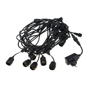 Biergarten-Lichterkette 14?m – 15x E27 Filament, warmweiß, IP65