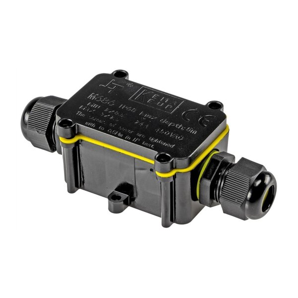 Kabelverbinderbox IP68 – 2 Anschlüsse für Erdkabel Ø 6–11mm, wasserdicht