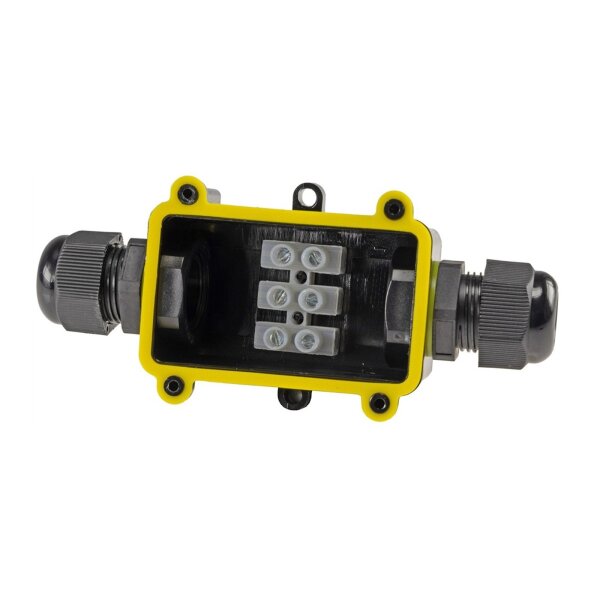 Kabelverbinderbox IP68 – 2 Anschlüsse für Erdkabel Ø 6–11mm, wasserdicht