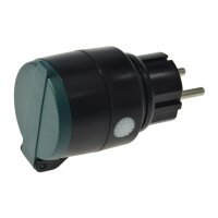 ChiliTec Funk Steckdose Pilota Casa Pro mit Deckel IP44 230V 2000W 30m Reichweite I Für Innen und Aussen Bereich I Schwarz