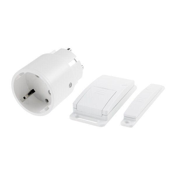 ChiliTec Funk Abluft-Steuerung Set mit Magnet Kontaktschalter Dunstabzug Küche Kamin Ofen 230V Universal bis 2000Watt Weiß