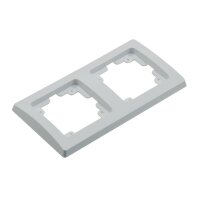 ChiliTec Delphi 2-Fach Rahmen Abdeck-Rahmen für Längs- und Quermontage Weiß