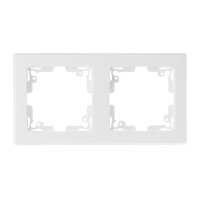 ChiliTec Delphi 2-Fach Rahmen Abdeck-Rahmen für Längs- und Quermontage Weiß