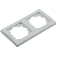 ChiliTec Delphi 2-Fach Rahmen Abdeck-Rahmen für Längs- und Quermontage Weiß