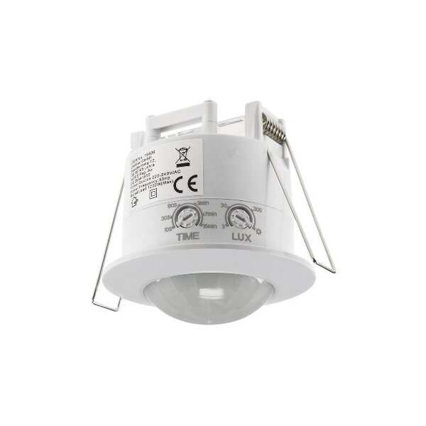 Chilitec Decken-Einbau-Bewegungsmelder 360° Innen Loch Ø 60mm PIR Sensor Weiß